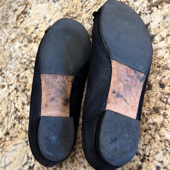 Chanel black classic elastic ballet flats 7,5 - Picture 5 of 7
